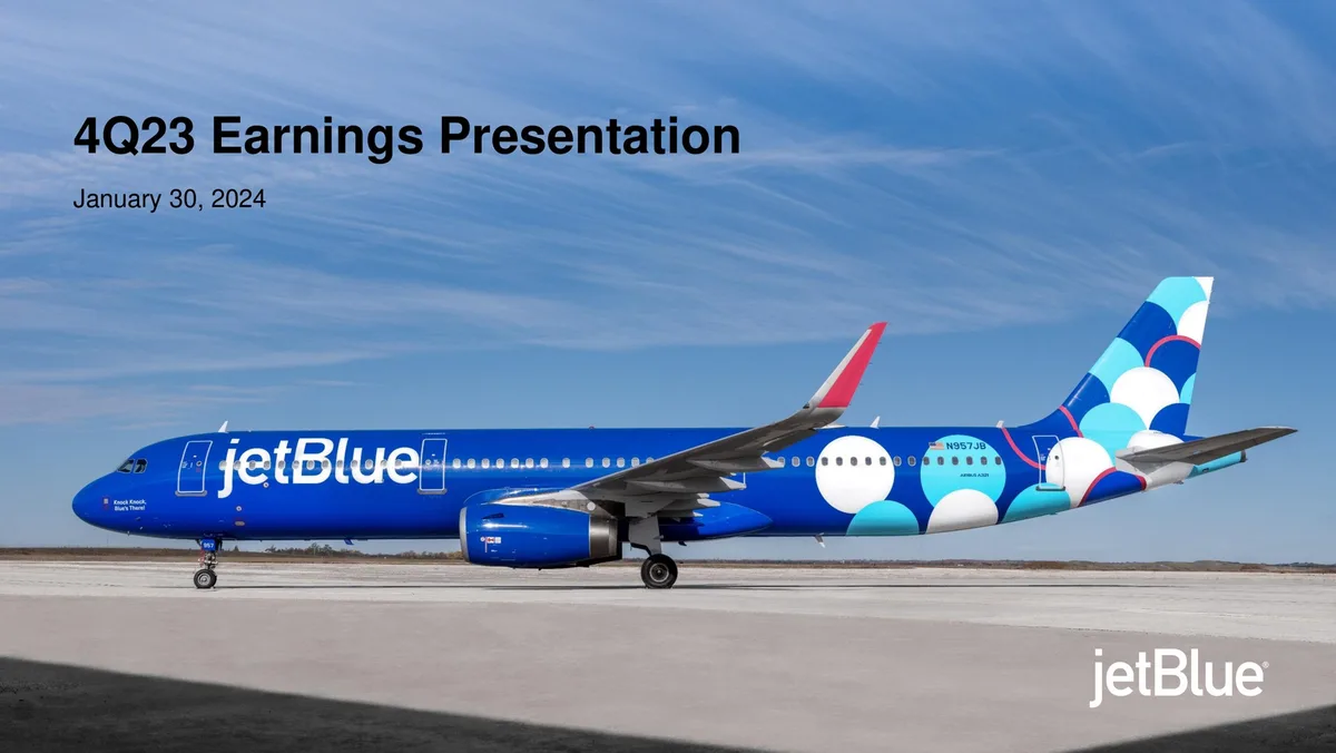 jetBlue | Results Presentation Deck | 17 slides · slide 1