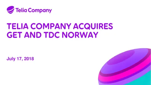 Telia Company | Mergers and Acquisitions Presentation Deck | 12 slides