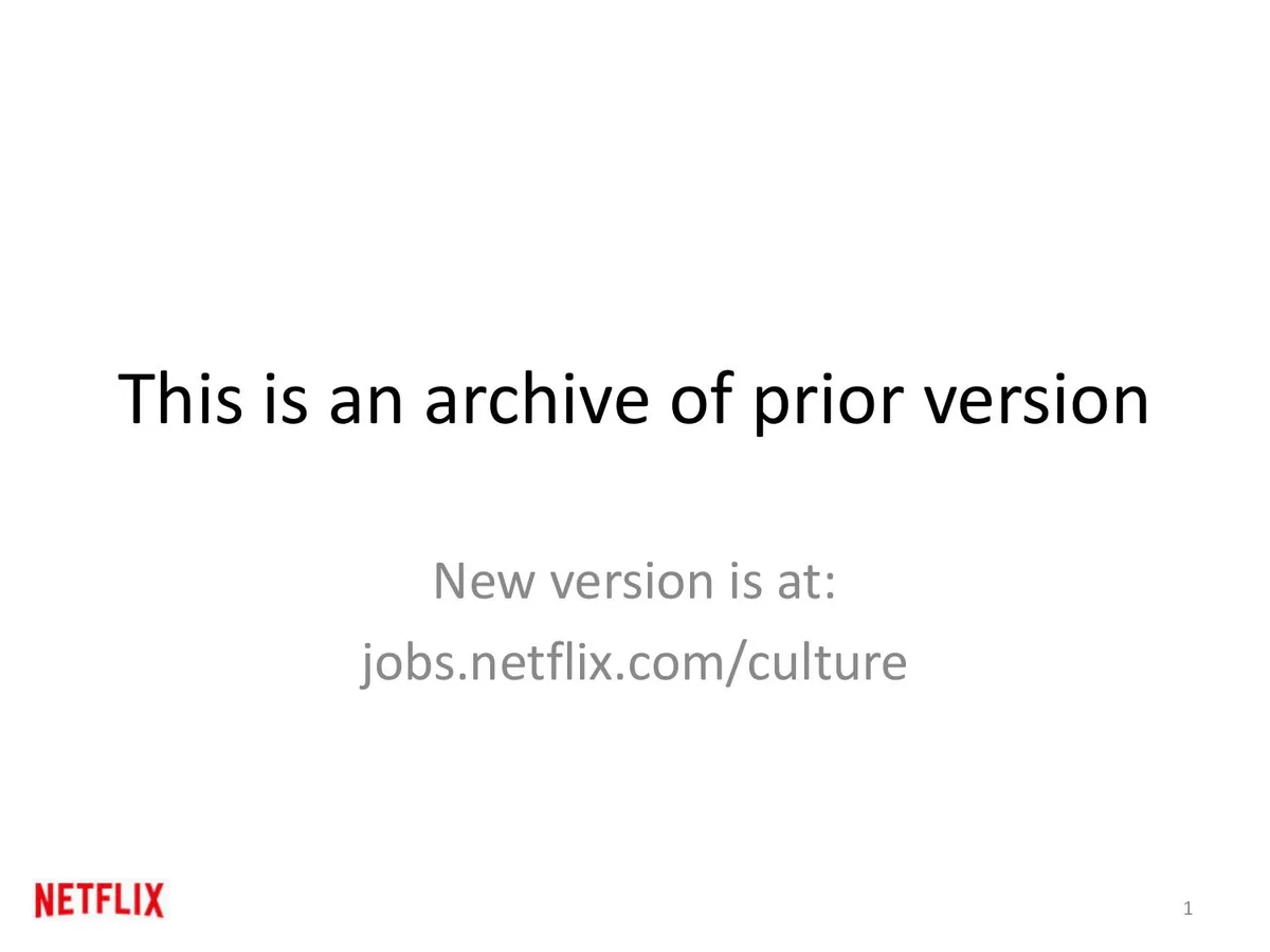 Netflix culture code · slide 1