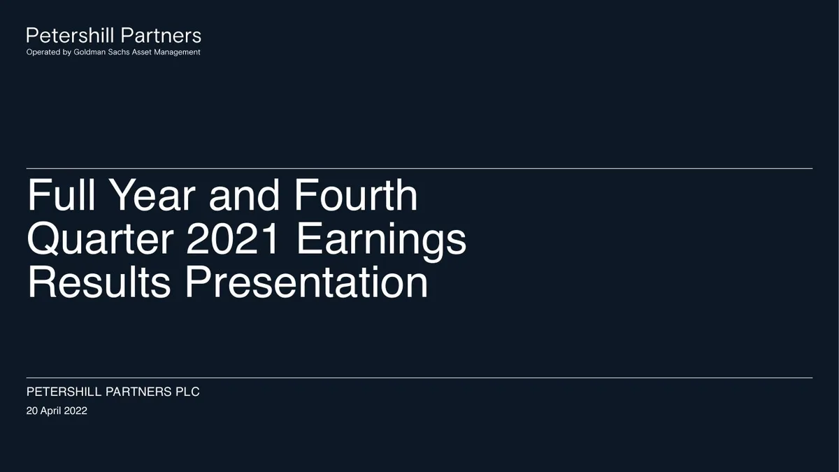 2021 q4 earnings results presentation · slide 1