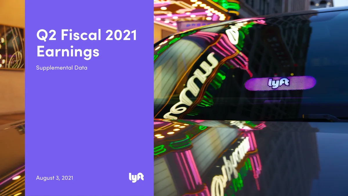 Lyft | Results Presentation Deck | 19 slides · slide 1