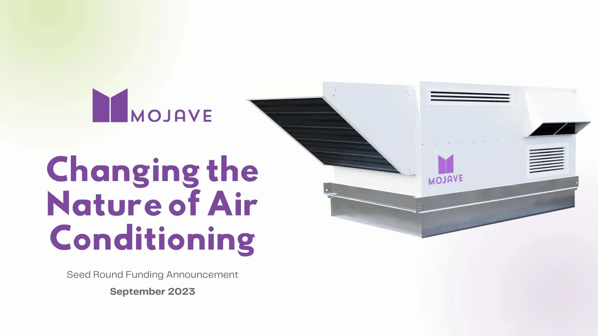 Features company logo and a product image of an HVAC unit.