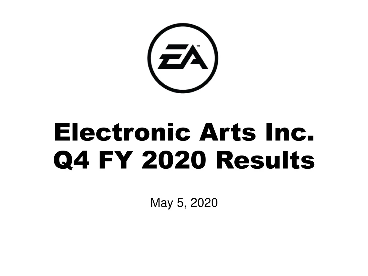 Electronic Arts | Results Presentation Deck | 12 slides · slide 1