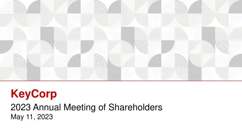 KeyCorp | Shareholder Engagement Presentation Deck | 8 slides