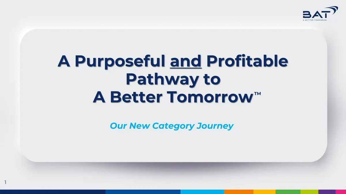 BAT | Investor Presentation Deck | 36 slides · slide 1