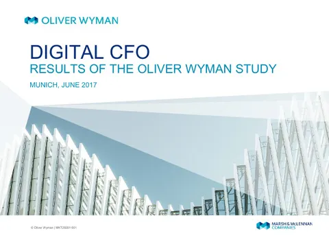Digital CFO Results of the Oliver Wyman Study