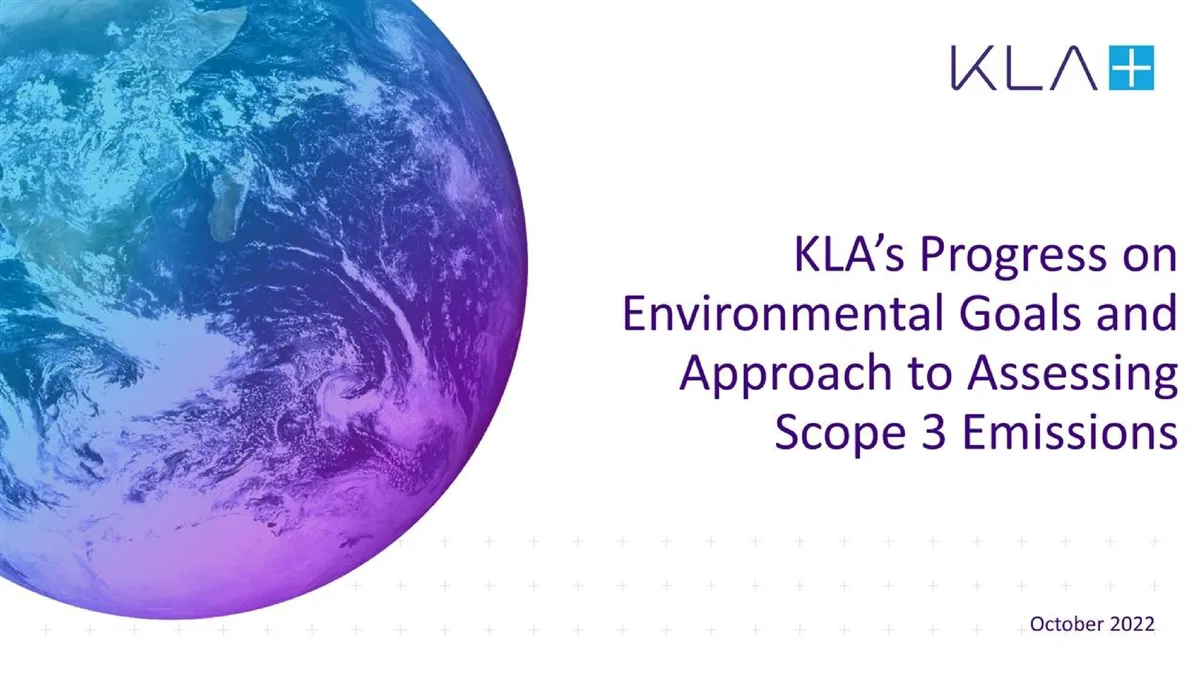 KLA | ESG Presentation Deck | 6 slides · slide 1