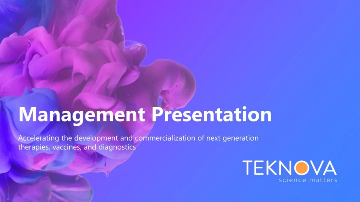 Teknova | IPO Presentation Deck | 35 slides · slide 1
