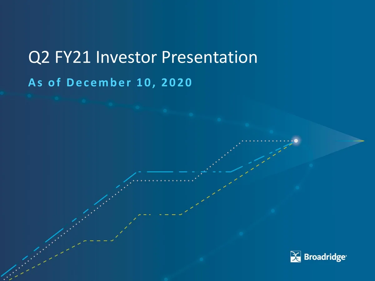 Broadridge Financial Solutions | Results Presentation Deck | 54 slides · slide 1