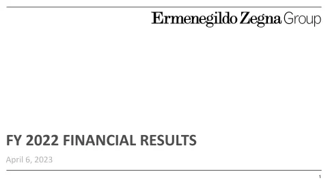 Zegna | Results Presentation Deck | 36 slides