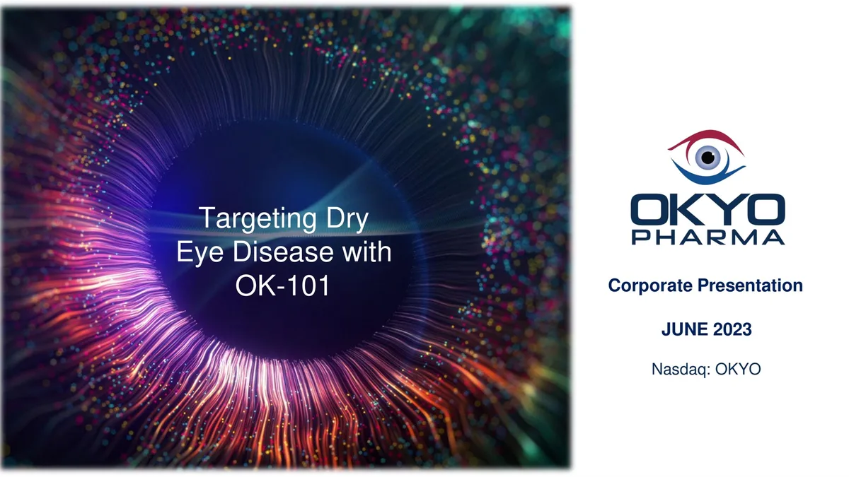 OKYO Pharma | Results Presentation Deck | 25 slides · slide 1