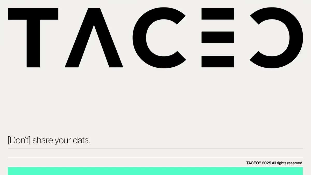 The slide uses a minimalist design with a stylized logo and a copyright footer.