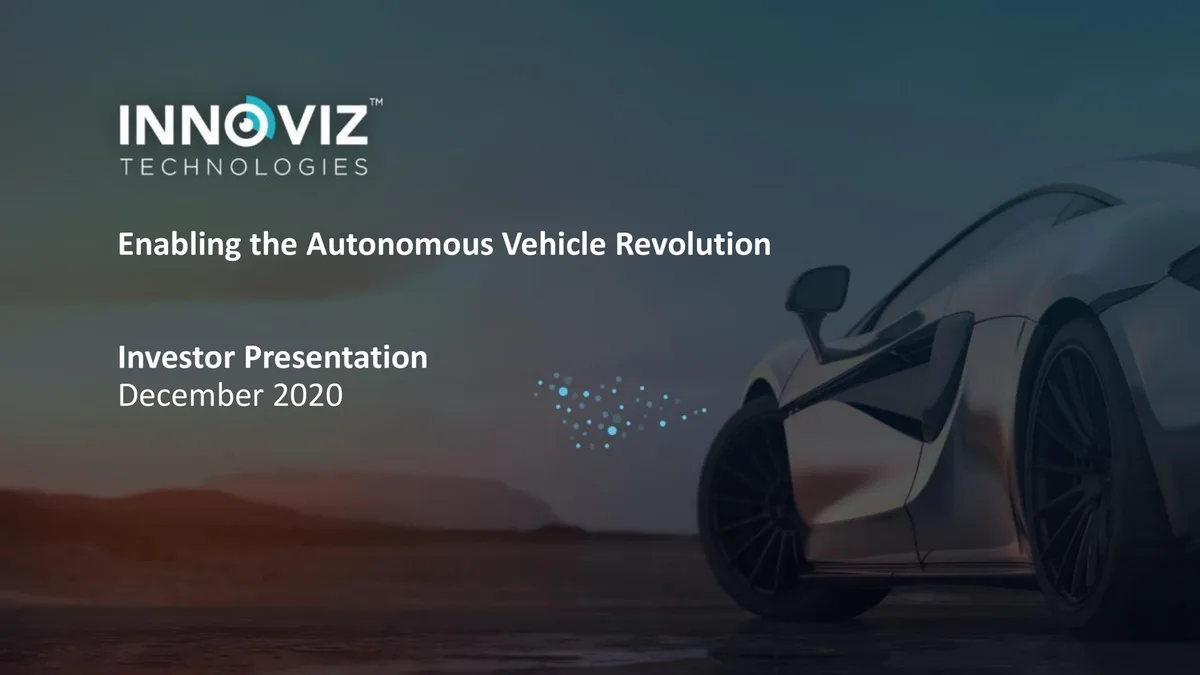 Innoviz | SPAC Presentation Deck | 35 slides · slide 1