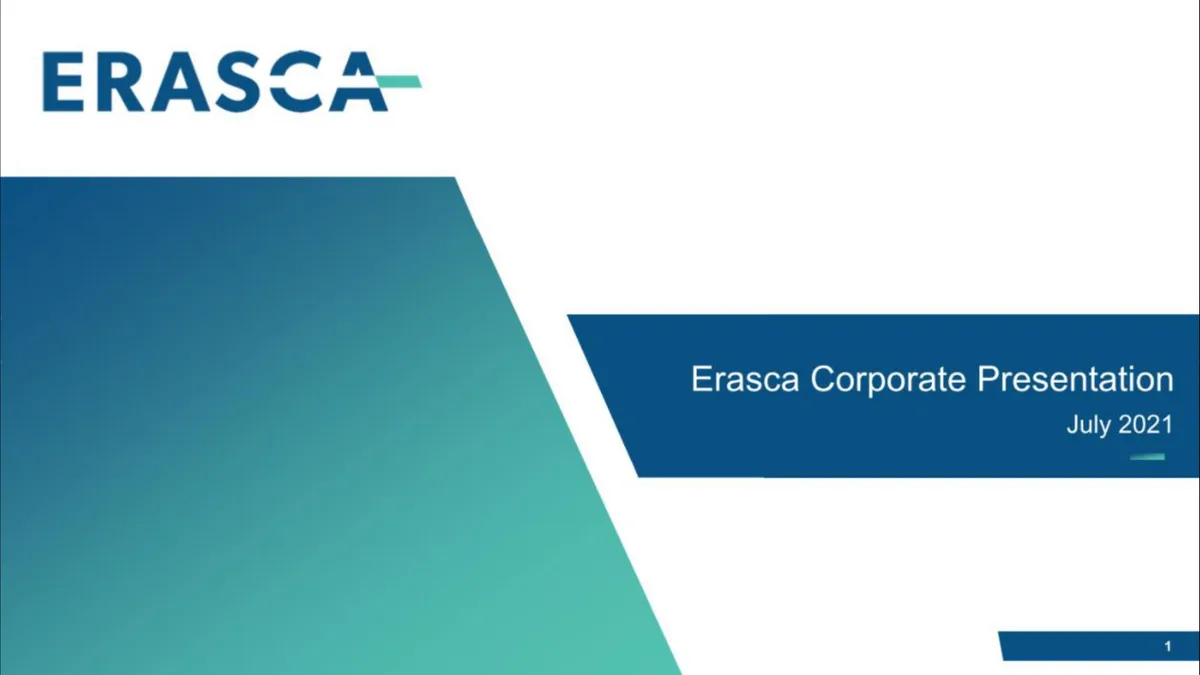 Erasca | IPO Presentation Deck | 46 slides · slide 1