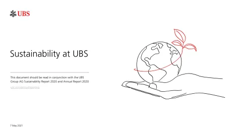 UBS | ESG Presentation Deck | 24 slides