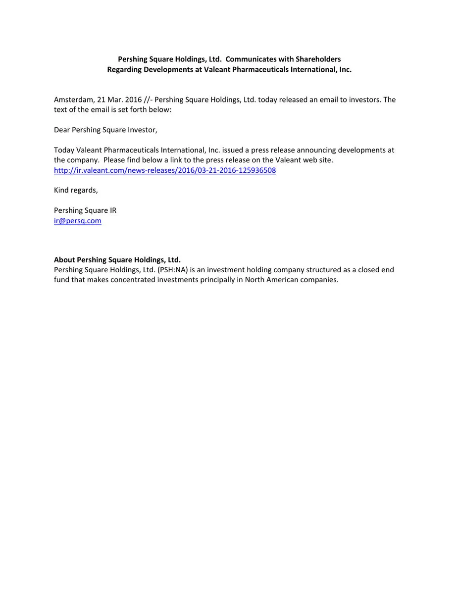 Valeant Pharmaceuticals International (VRX) · slide 1