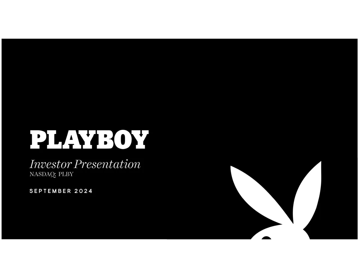 Playboy | Investor Presentation Deck | 27 slides · slide 1