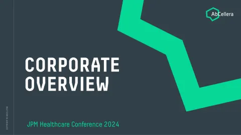 AbCellera | Investor Conference Presentation Deck | 14 slides