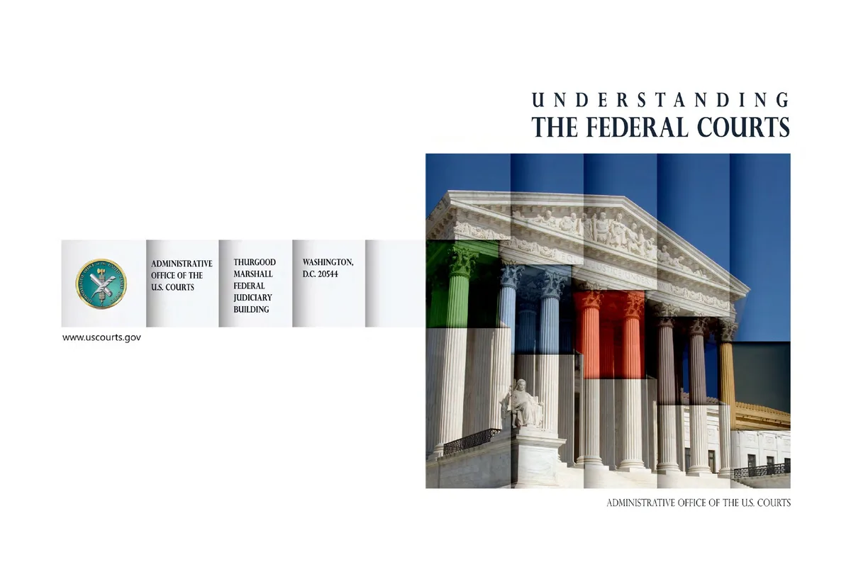The slide features the U.S. Supreme Court building with a stylized, segmented color overlay.