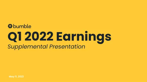 Bumble | Results Presentation Deck | 12 slides