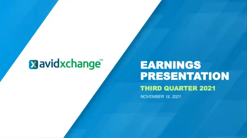AvidXchange | Results Presentation Deck | 18 slides