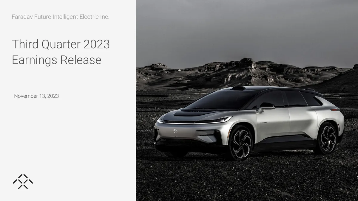 Faraday Future | Results Presentation Deck | 38 slides · slide 1