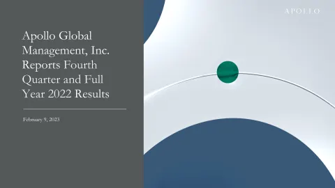 Apollo Global Management | Results Presentation Deck | 44 slides