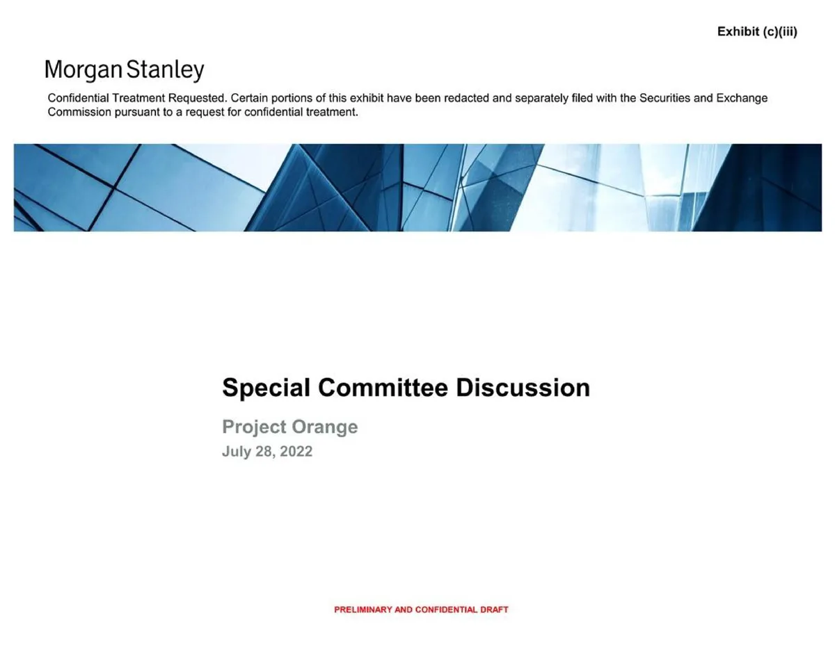 Morgan Stanley | Investment Banking Pitch Book | 33 slides · slide 1