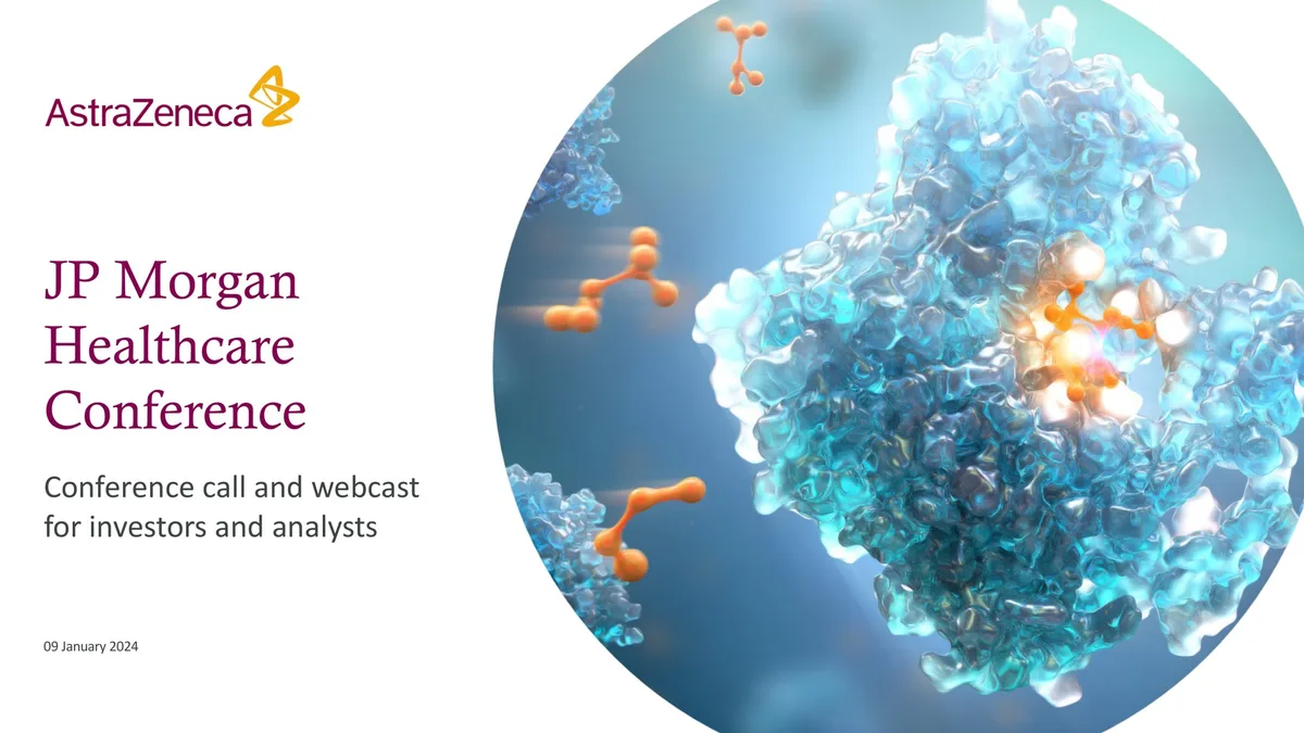 AstraZeneca | Investor Conference Presentation Deck | 26 slides · slide 1