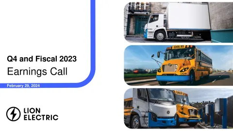 Lion Electric | Results Presentation Deck | 23 slides