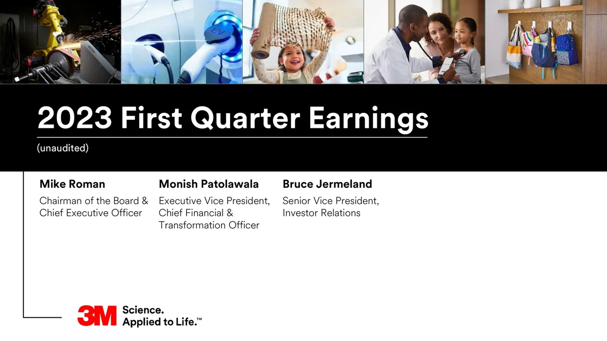 Includes company logo and imagery representing various business segments.