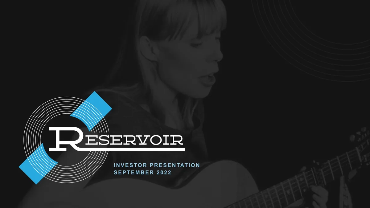 Reservoir | Investor Presentation Deck | 35 slides · slide 1
