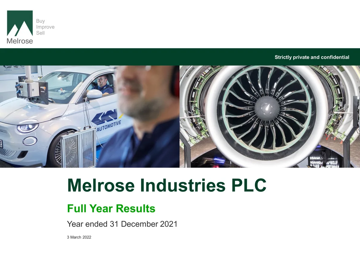 Melrose | Results Presentation Deck | 44 slides · slide 1