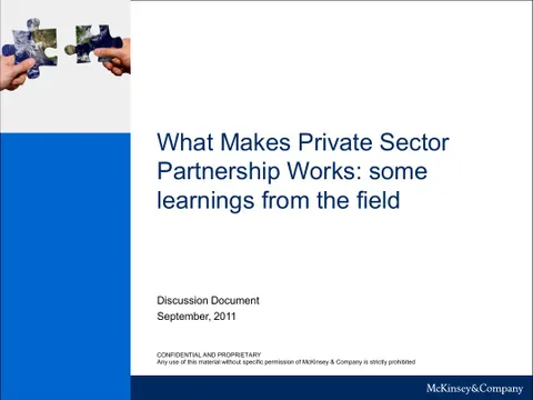 Private Sector Partnership Learnings