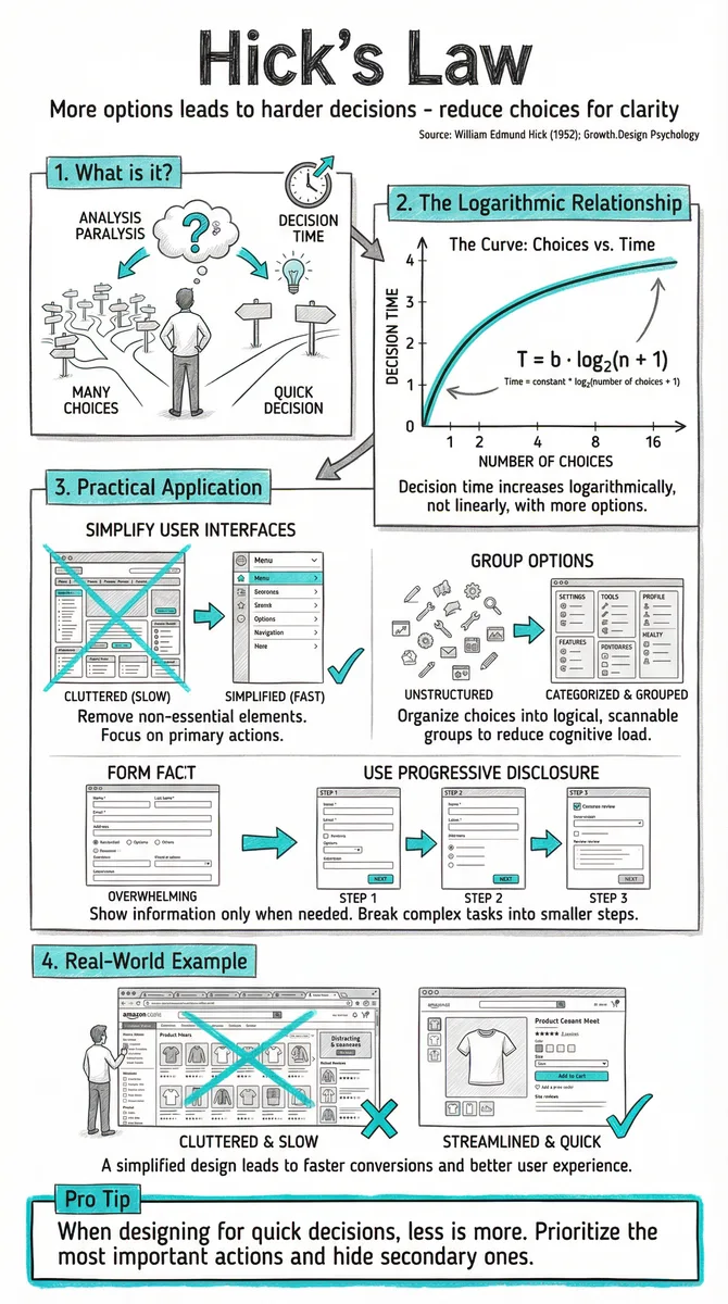 Hick's Law illustration