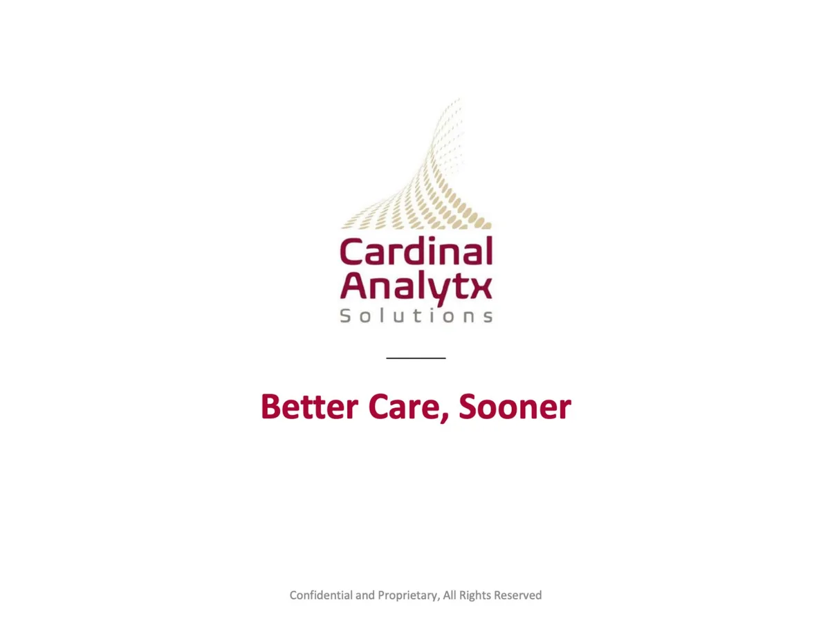 We got an exclusive look at the pitch deck that buzzy startup Cardinal Analytx used to raise a $22 million round led by top investor John Doerr · slide 1