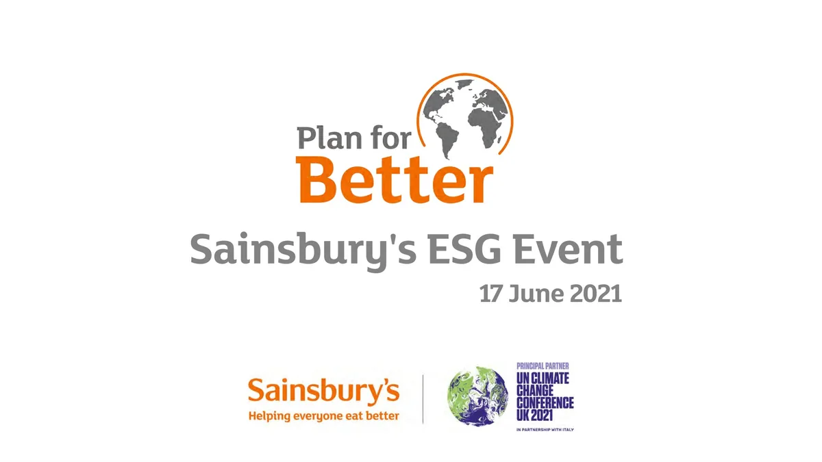 Sainsbury&#x27;s | ESG Presentation Deck | 98 slides · slide 1