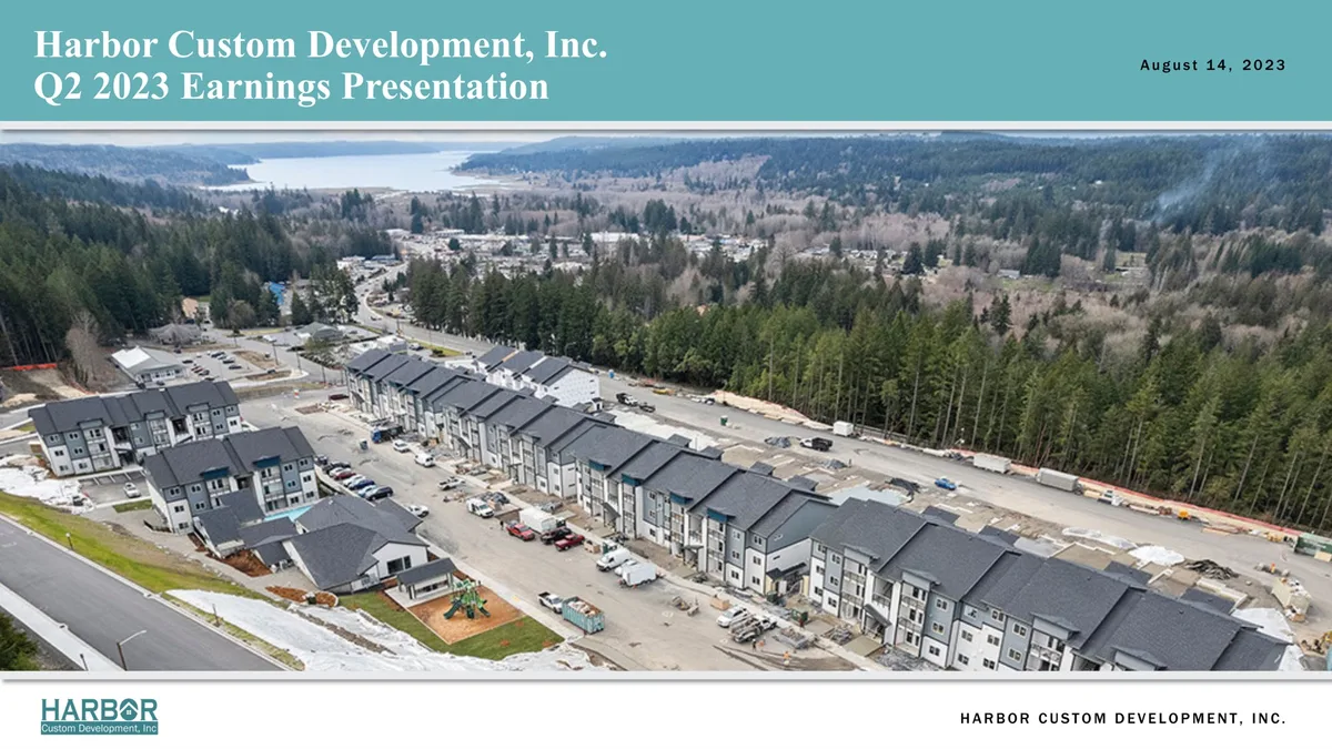 Harbor Custom Development | Results Presentation Deck | 19 slides · slide 1