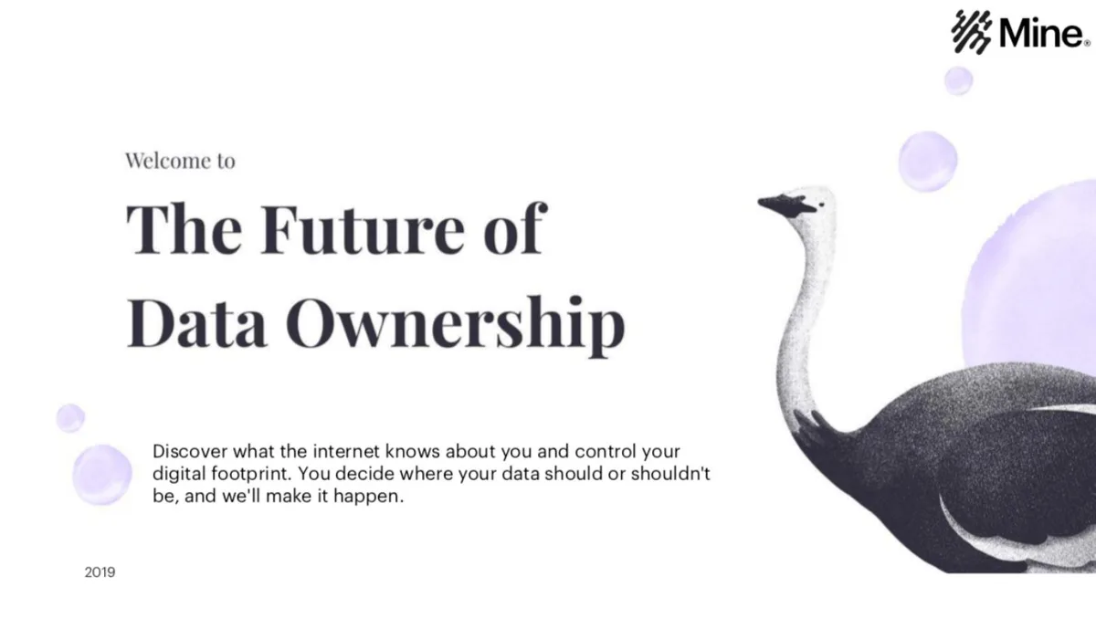 Includes a stylized ostrich illustration, likely a brand mascot.