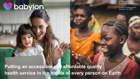 Babylon | Investor Conference Presentation Deck | 15 slides