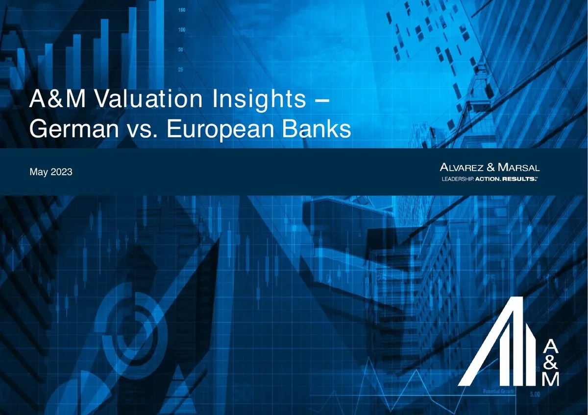 A&M Valuation Insights – German vs. European Banks · slide 1