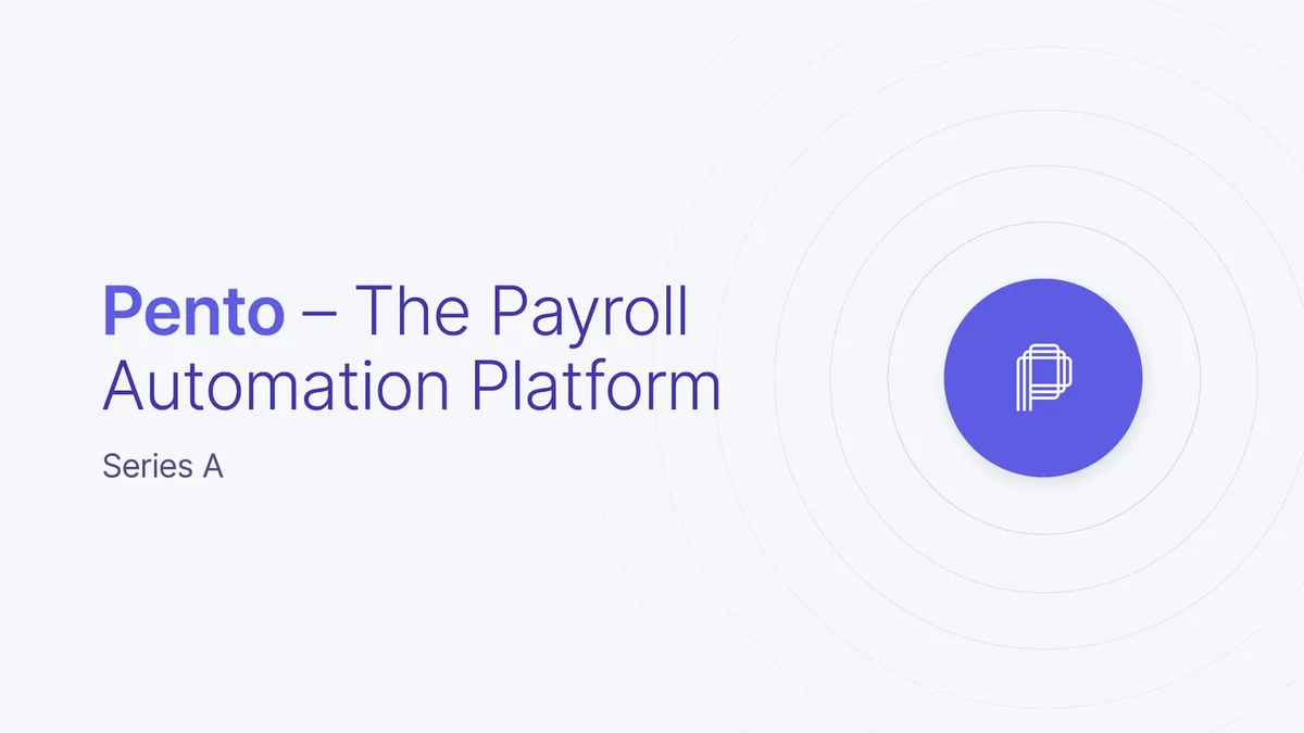 Here's an exclusive look at the pitch deck European payroll startup Pento used to raise from Airbnb investor General Catalyst · slide 1