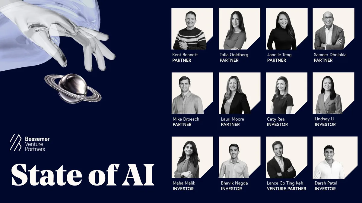 The slide features a grid of 12 team members with their names and titles.