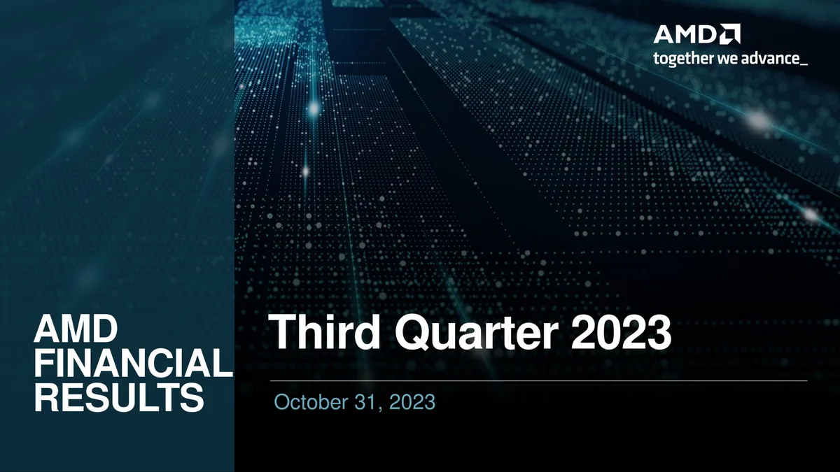 AMD | Results Presentation Deck | 33 slides · slide 1