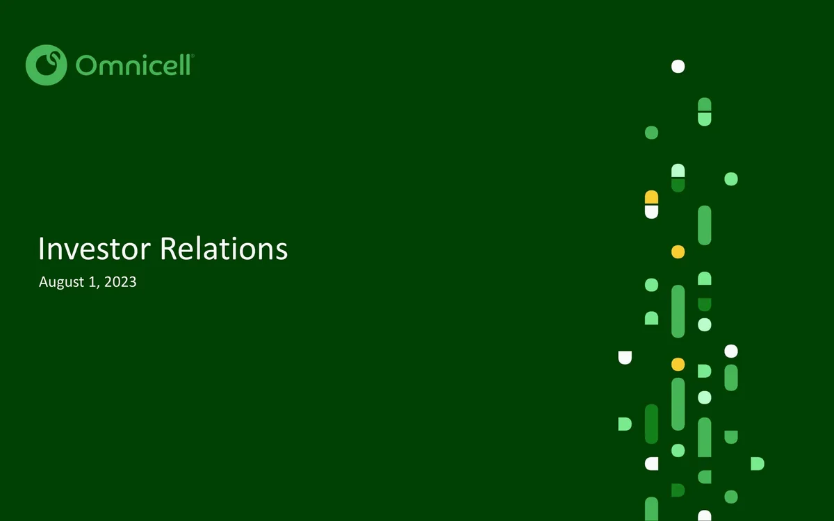 Omnicell | Investor Presentation Deck | 27 slides · slide 1