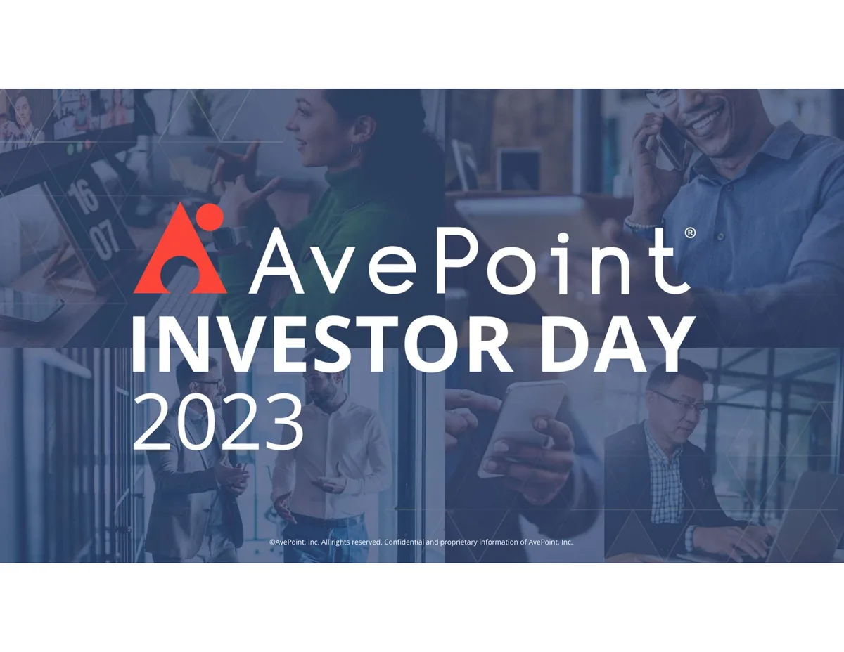 AvePoint | Investor Day Presentation Deck | 168 slides · slide 1