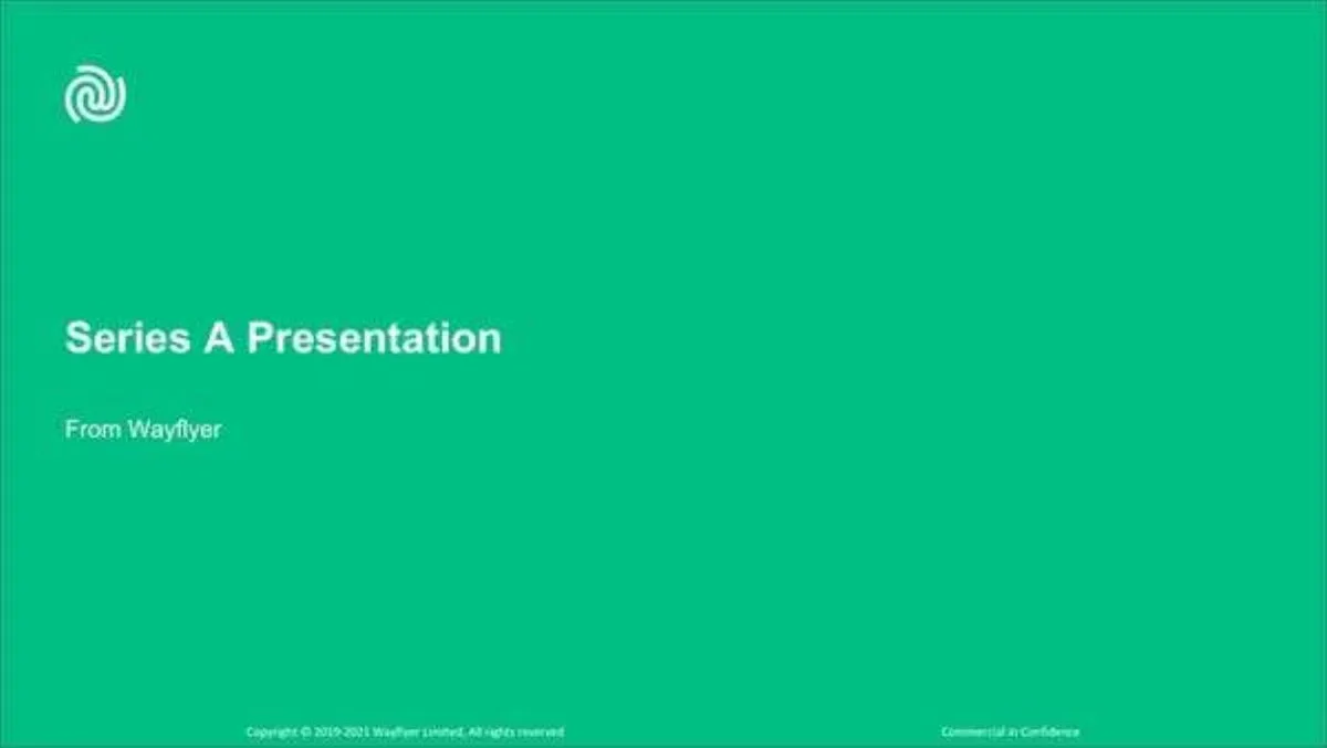 Wayflyer Series A Pitch Deck · slide 1