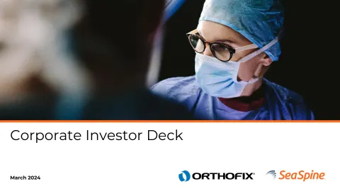 Orthofix | Investor Presentation Deck | 22 slides
