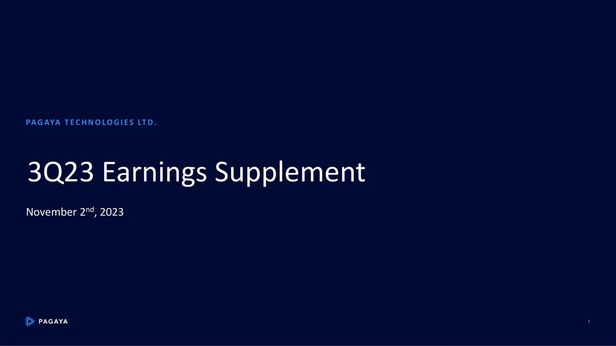 Pagaya | Results Presentation Deck | 19 slides · slide 1