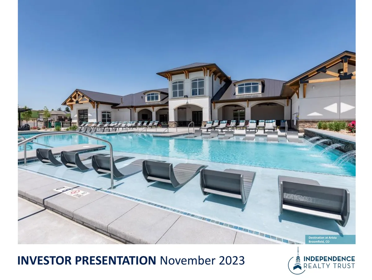 Independence Realty Trust | Investor Presentation Deck | 45 slides · slide 1